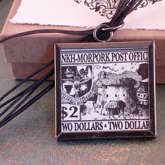 Bonk / Ankh Morpork Reversible Stamp Pendant Necklace
