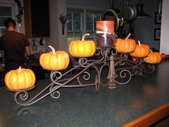fall pumpkin candelabra