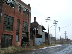 Derelict factories in Detroit