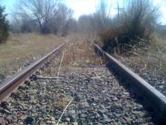 This rail line isn't used any more