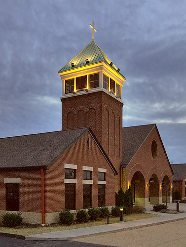 Immaculate Heart of Mary Roman Catholic Church, in New Melle, Missouri, USA - new church exterior