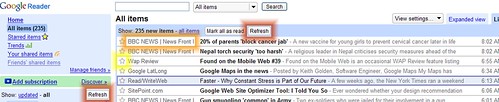 [link to large image of Google Reader screen-shot]