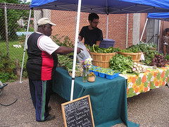 farmers' market in once-vacant but now-recovering Old North St. Louis (courtesy of ONSL Restoration Group)