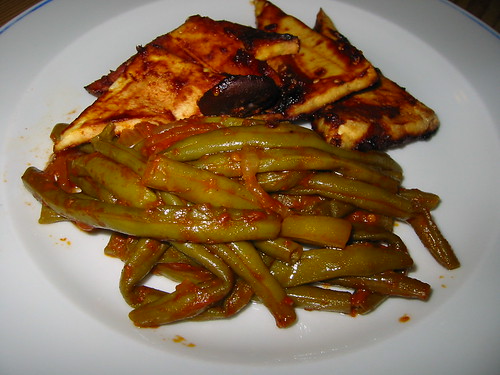 Slow Cooked Beans with BBQ Tofu