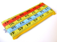 Yellow, Blue and Red Measuring Tape Case
