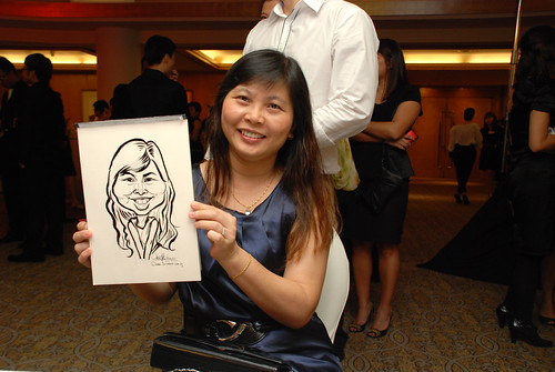 caricature live sketching for Great Eastern Achievers Nite 2011 - 6