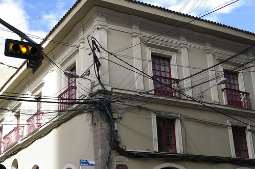 Electrical wires in La Paz, Bolivia