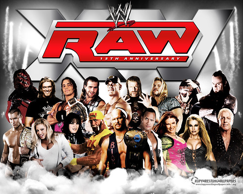 wwe raw wallpaper. WWE RAW 15 Anniversary