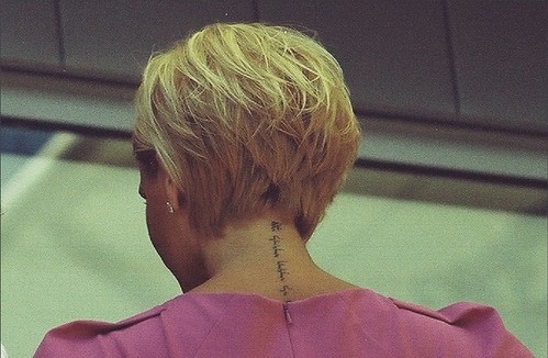 victoria beckham tattoo on neck. Posh neck tattoo | Flickr