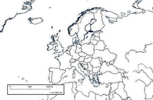 Europe - WVS Marplot Map (1-392 km)