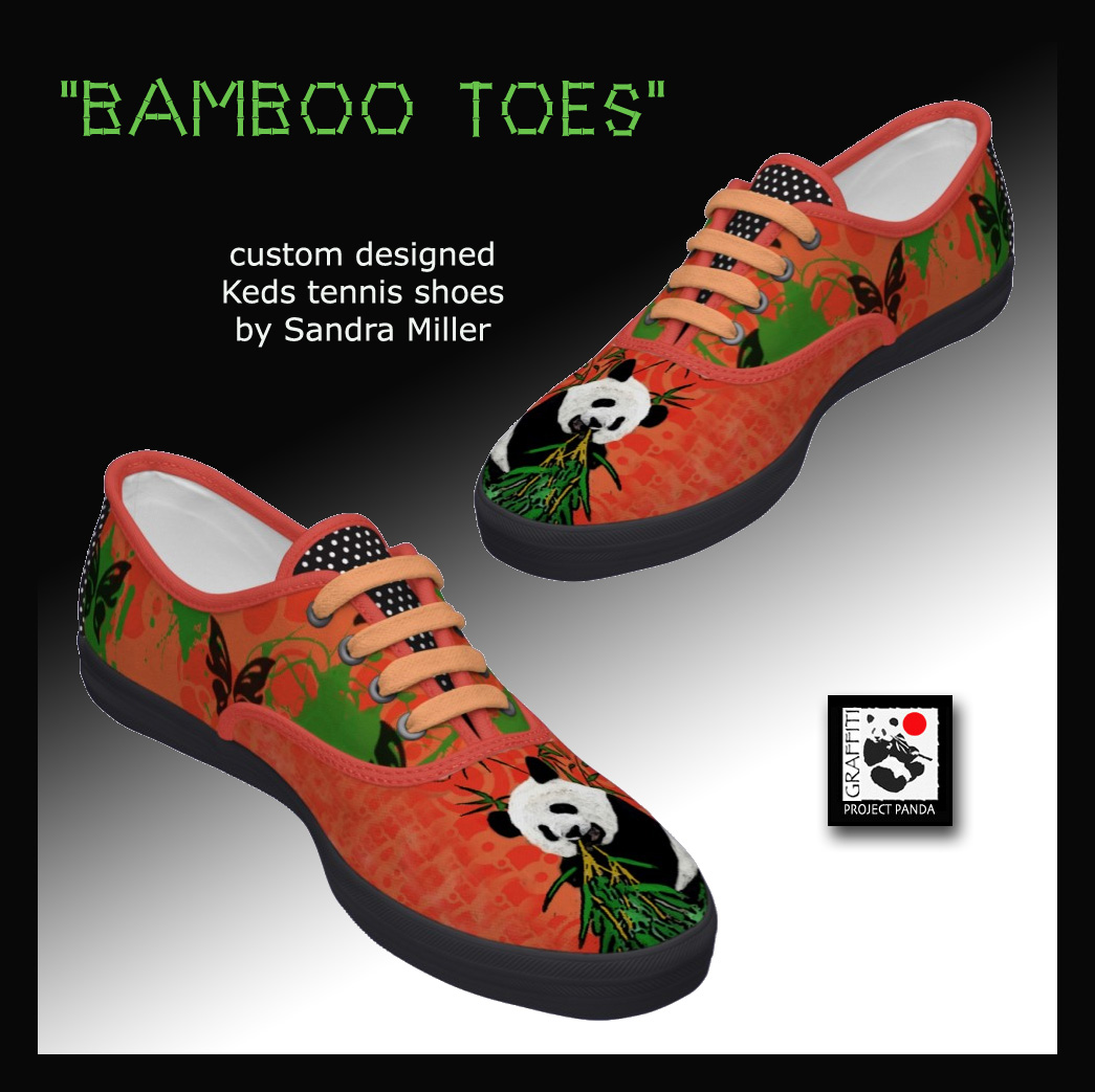 BAMBOO TOES...custom tennis shoes