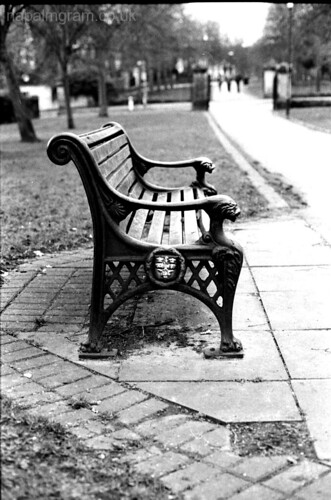 Park bench somewhere in nottingham