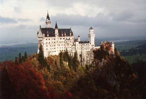 neuschwanstein castle schloss fall colors by mbell1975.