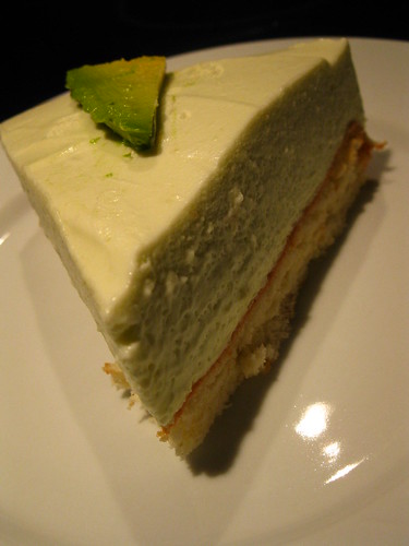 Cheesecake with avocado