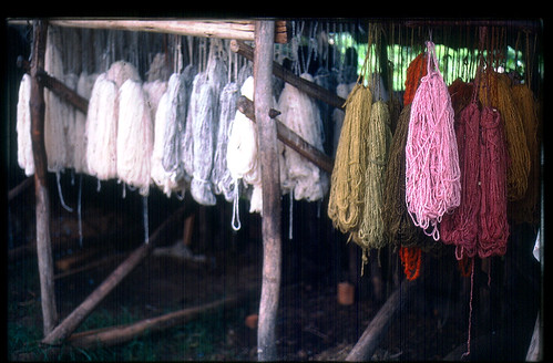 Drying The Hand Dyed and Spun Wool
