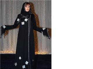 Emirati Silver Square Abaya of Muslim Fashion