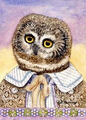 Henry the Saw-whet Owl Print by Elizabeth Ruffing