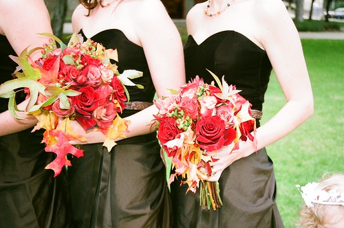 Keywords weddings weddingflowers black bridesmaid gowns Fall wedding