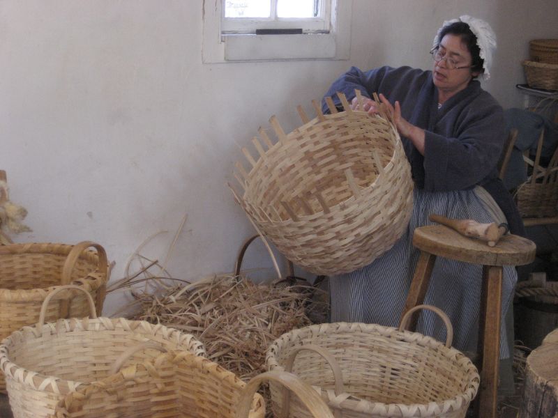 Baskets made with white oak