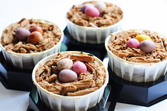 Easter Cupcake topped with Cadbury's Twirl nest and Cadbury's Mini Eggs