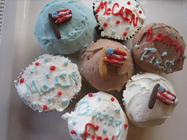 John McCain cupcakes from Maggie and Molly's