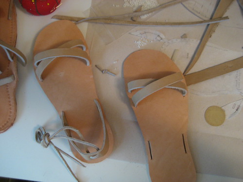 sandal making::