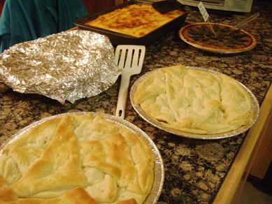 Some of the savory pies
