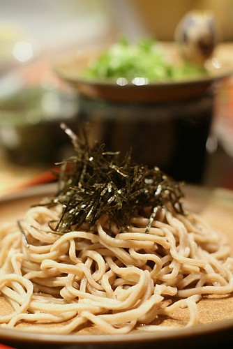cold soba with dried nori