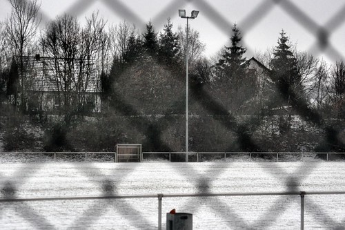 Ein verlassener Fußballplatz