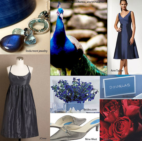 Keywords wedding blues weddings peacock blue gray palette red roses