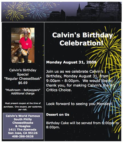 Calvins Birthday Special