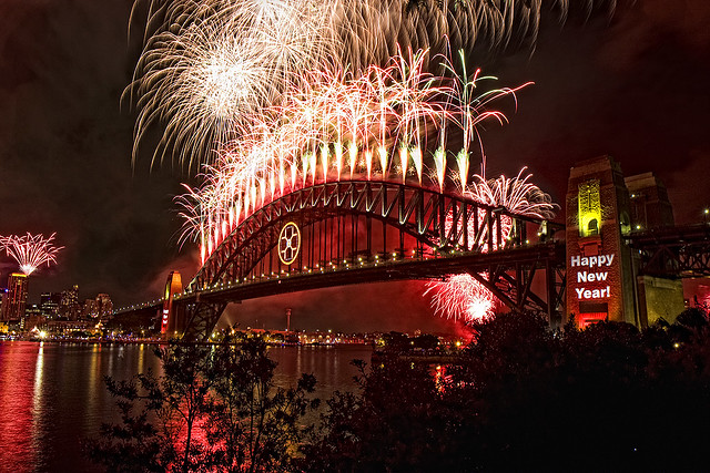 Sydney New Year's Eve Fireworks Midnight