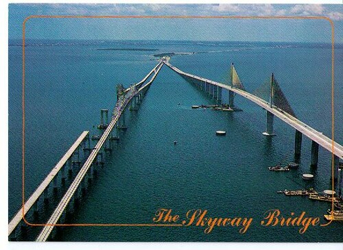 Sunshine Skyway Bridge, The New and the Old, Tampa Bay, Florida
