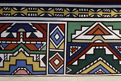 Ndebele house painting, South Africa, 2000南非恩德?勒人彩?居屋2 by arthurchengjca