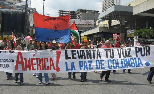 Marcha Caracas contra el paramilitarismo y por la Paz y el Acuerdo Humanitario