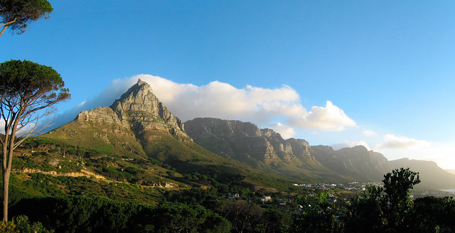 Peaks in Beautiful Evening Light Panorama, Table Mountain National Park, South Africa