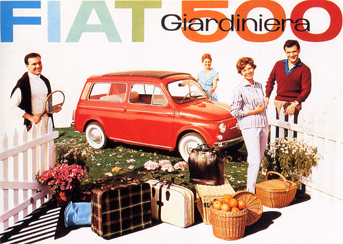 Fiat 500 giardiniera 1960 Poster ad