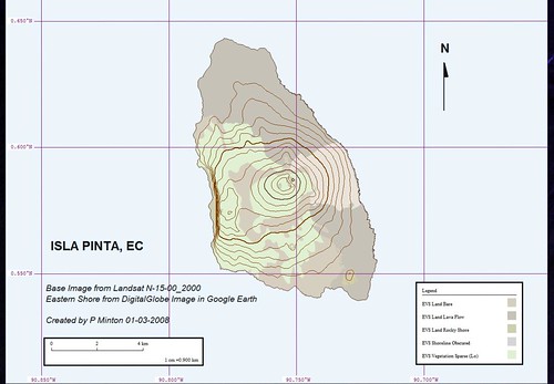 Isla Pinta - EVS Precision Marplot with 50-meter Contours (1-90,000)