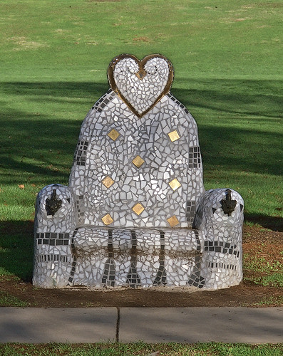 Mosaic chair 2 in Francis Park, Saint Louis, Missouri, USA
