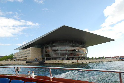 Copenhagen opera house as seen from the water