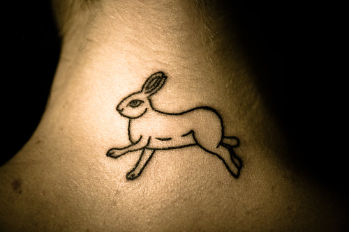 white rabbit tattoo. Bunny Tattoo
