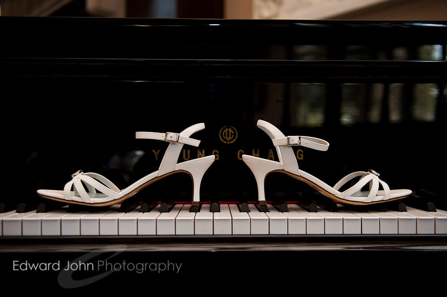 Shoes on a piano