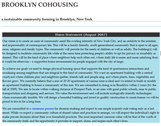Brooklyn Cohousing