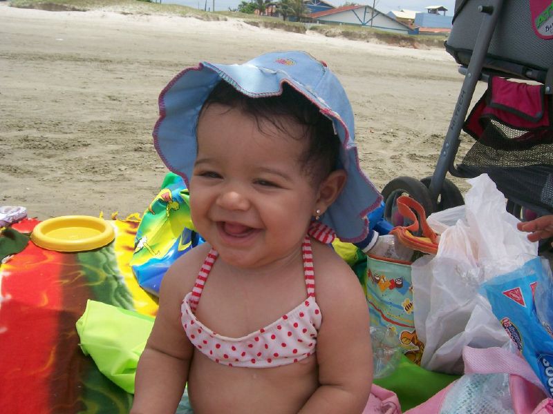 Giovanna na praia