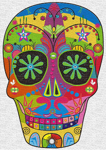 day of dead mexico skulls. calaverita * happy skull
