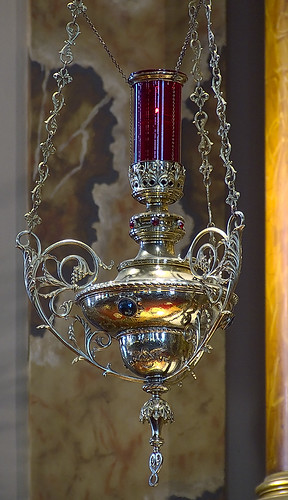 Saint Joseph Shrine, in Saint Louis, Missouri, USA - sanctuary lamp