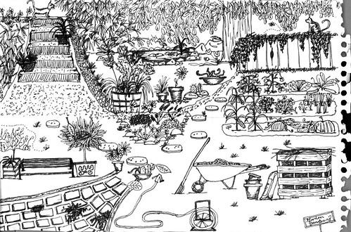 doodle: backyard