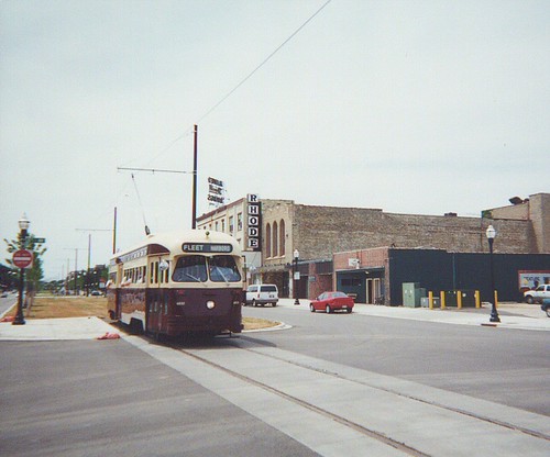 Eastbound former Toronto Transit Commision PCC Streetcar on 56th Street during the opening day. Kenosha Wisconsin. Saturday, June 17th 2000. by Eddie from Chicago