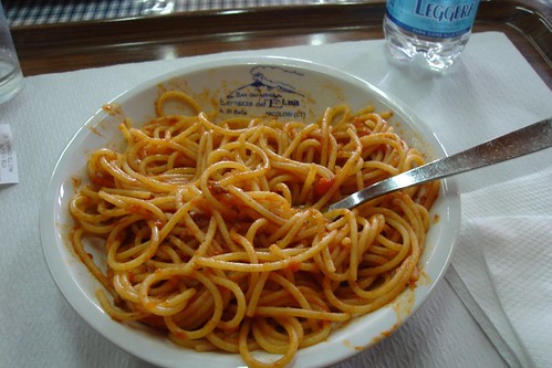 Spaghetti Bolognese at Mt. Etna