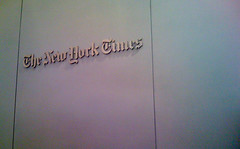 Lobby sign at New York Times by Amit Gupta